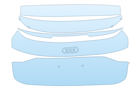 2025 AUDI Q6 SPORTBACK E TRON PREMIUM PLUS FULL REAR HATCH paint protection film kit