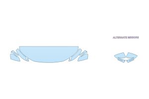 2025 AUDI Q6 SPORTBACK E TRON PRESTIGE HOOD FENDERS MIRRORS 18 INCH STRAIGHT (WRAPPED EDGES)
