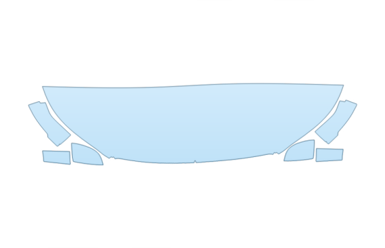2025 VOLVO C40 PLUS HOOD FENDERS MIRRORS 18 INCH STRAIGHT (WRAPPED EDGES) PPF kit 2025 VOLVO C40 PLUS HOOD FENDERS MIRRORS 18 INCH STRAIGHT (WRAPPED EDGES) paint protection film kit