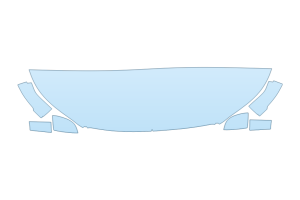 2025 VOLVO C40 ULTIMATE HOOD FENDERS MIRRORS 18 INCH STRAIGHT (WRAPPED EDGES)