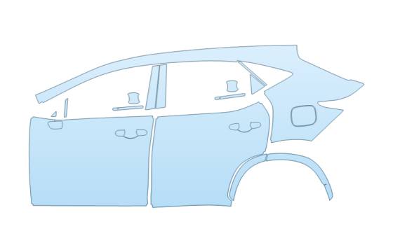 2022 LEXUS NX F-SPORT 350-450H DRIVER SIDE paint protection film kit