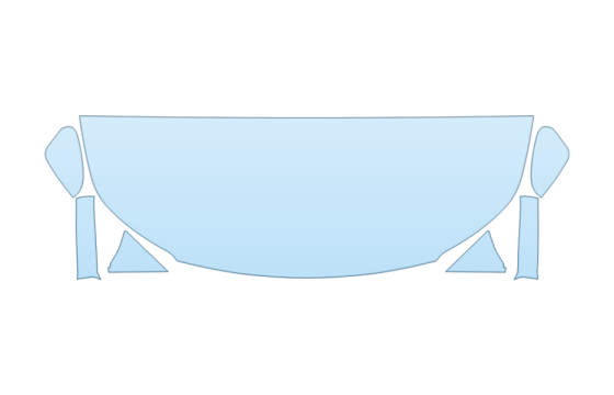 2026 SUBARU OUTBACK TOURING HOOD FENDERS MIRRORS 24 INCH STRAIGHT (WRAPPED EDGES) paint protection film kit