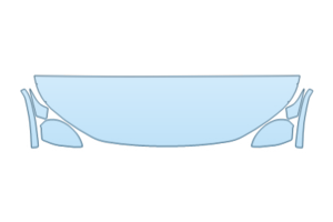 2025 HONDA CIVIC SI SEDAN HOOD FENDERS MIRRORS 18 INCH STRAIGHT (WRAPPED EDGES)