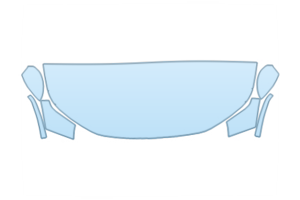 2025 HONDA CIVIC SI SEDAN HOOD FENDERS MIRRORS 24 INCH STRAIGHT (WRAPPED EDGES)