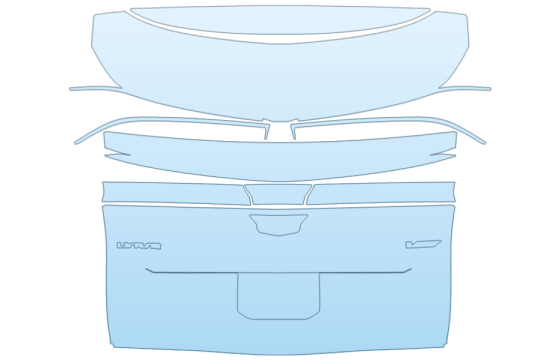 2026 CADILLAC LYRIQ-V V-SERIES FULL REAR HATCH W/EMBLEMS PPF kit 2026 CADILLAC LYRIQ-V V-SERIES FULL REAR HATCH W/EMBLEMS paint protection film kit