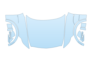2026 CADILLAC LYRIQ-V V-SERIES HOOD FENDERS MIRRORS FULL (WRAPPED EDGES) W/SPLASH GUARDS