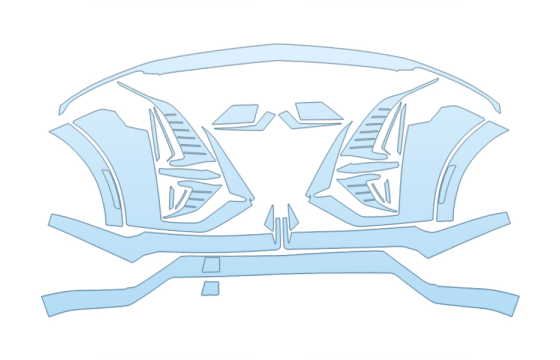 2026 CADILLAC LYRIQ-V V-SERIES PREMIUM BUMPER PPF kit 2026 CADILLAC LYRIQ-V V-SERIES PREMIUM BUMPER paint protection film kit
