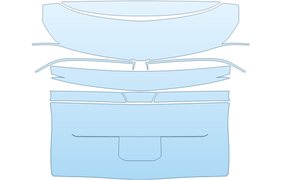 2027 CADILLAC LYRIQ-V V-SERIES PREMIUM FULL REAR HATCH NO EMBLEMS paint protection film kit