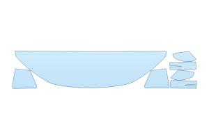 2025 HONDA ODYSSEY TOURING HOOD FENDERS MIRRORS 18 INCH STRAIGHT (WRAPPED EDGES)