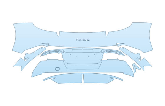 2026 HONDA PRELUDE HYBRID TWO-TONE REAR BUMPER W/LETTERING PPF kit 2026 HONDA PRELUDE HYBRID TWO-TONE REAR BUMPER W/LETTERING paint protection film kit