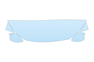2026 HONDA PRELUDE HYBRID TWO-TONE HOOD FENDERS MIRRORS 18 INCH STRAIGHT (WRAPPED EDGES)