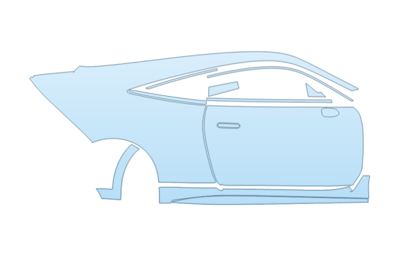 2026 HONDA PRELUDE HYBRID TWO-TONE PASSENGER SIDE paint protection film kit