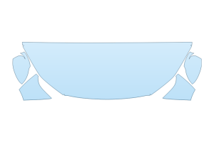 2026 HONDA PRELUDE HYRBID HOOD FENDERS MIRRORS 24 INCH STRAIGHT (WRAPPED EDGES)