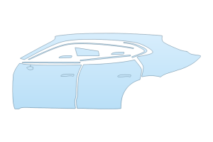 2026 PORSCHE TAYCAN CROSS TURISMO 4 FULL DRIVER SIDE NO BADGES