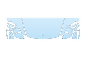 2025 PORSCHE TAYCAN CROSS TURISMO TURBO HOOD FENDERS MIRRORS 24 INCH STRAIGHT (WRAPPED EDGES)