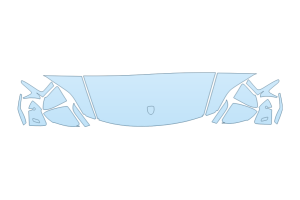 2025 PORSCHE TAYCAN SPORT TURISMO GTS HOOD FENDERS MIRRORS 18 INCH STRAIGHT (WRAPPED EDGES)