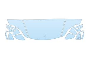 2025 PORSCHE TAYCAN SPORT TURISMO GTS HOOD FENDERS MIRRORS 24 INCH STRAIGHT (WRAPPED EDGES)