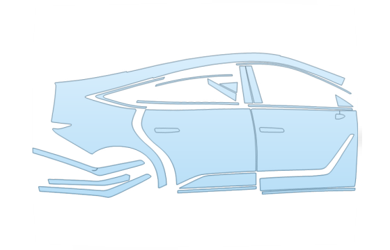 2026 LEXUS ES 350E PREMIUM PASSENGER SIDE paint protection film kit