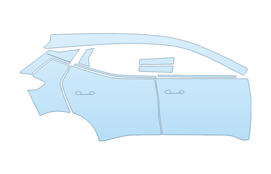 2027 CHEVROLET BOLT LT FULL PASSENGER SIDE PPF kit 2027 CHEVROLET BOLT LT FULL PASSENGER SIDE paint protection film kit