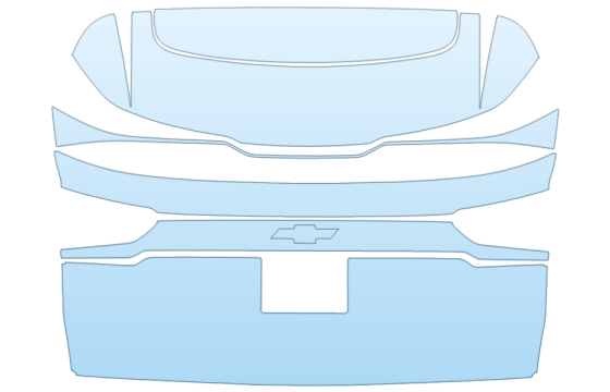 2027 CHEVROLET BOLT LT FULL REAR HATCH NO EMBLEMS PPF kit 2027 CHEVROLET BOLT LT FULL REAR HATCH NO EMBLEMS paint protection film kit