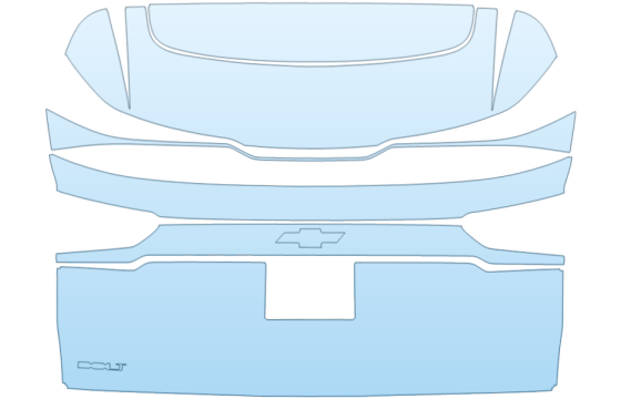 2027 CHEVROLET BOLT LT FULL REAR HATCH W/BOLT EMBLEM paint protection film kit