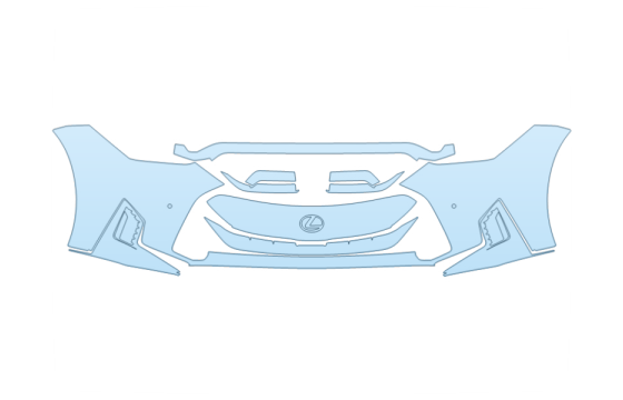 2026 LEXUS IS 350 F-SPORT DESIGN BUMPER W SENSORS PPF kit 2026 LEXUS IS 350 F-SPORT DESIGN BUMPER W SENSORS paint protection film kit