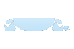 2011 CHRYSLER TOWN & COUNTRY LIMITED HOOD FENDERS MIRRORS (WRAPPED EDGES) 24 INCH STRAIGHT