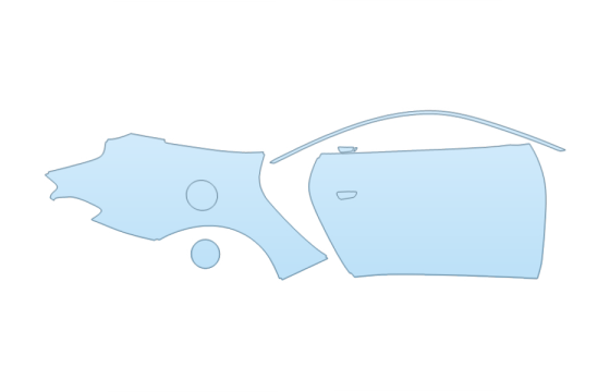 2021 FERRARI ROMA COUPE PASSENGER SIDE PPF kit 2021 FERRARI ROMA COUPE PASSENGER SIDE paint protection film kit