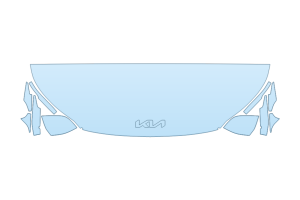 2026 KIA EV3 GT HOOD FENDERS MIRRORS 24 INCH STRAIGHT (WRAPPED EDGES)