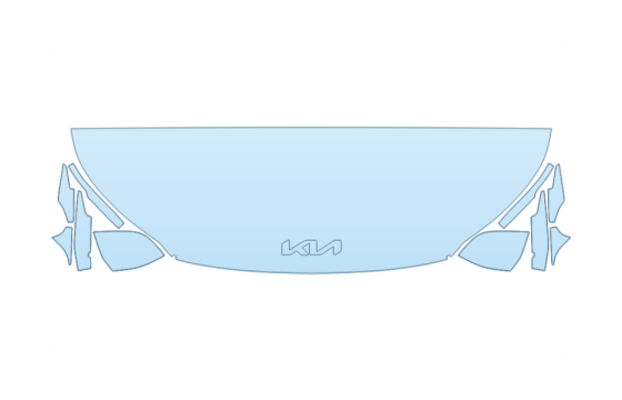 2026 KIA EV3 LAND HOOD FENDERS MIRRORS 24 INCH STRAIGHT (WRAPPED EDGES) paint protection film kit