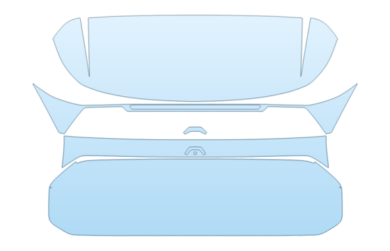 2026 KIA EV3 LAND FULL REAR HATCH NO EMBLEMS paint protection film kit
