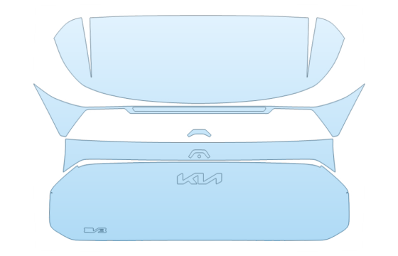 2026 KIA EV3 LAND FULL REAR HATCH W/EMBLEMS paint protection film kit