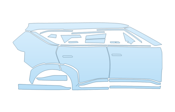 2026 KIA EV5 GT LINE LIMITED FULL PASSENGER SIDE paint protection film kit