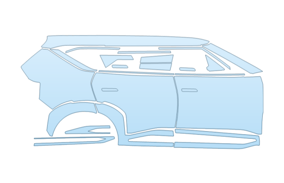 2026 KIA EV5 LAND FULL PASSENGER SIDE paint protection film kit