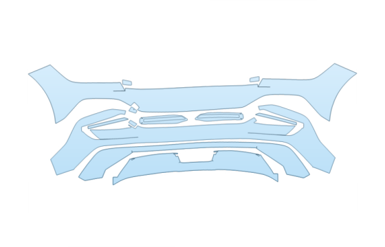 2027 KIA EV6 GT-LINE REAR BUMPER PPF kit 2027 KIA EV6 GT-LINE REAR BUMPER paint protection film kit