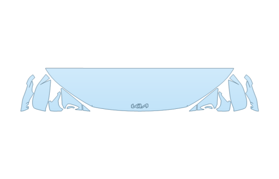 2027 KIA EV6 GT-LINE HOOD FENDERS MIRRORS 18 INCH STRAIGHT (WRAPPED EDGES) paint protection film kit