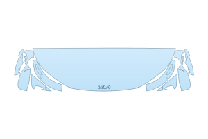 2026 KIA EV6 GT-LINE HOOD FENDERS MIRRORS 24 INCH STRAIGHT (WRAPPED EDGES)