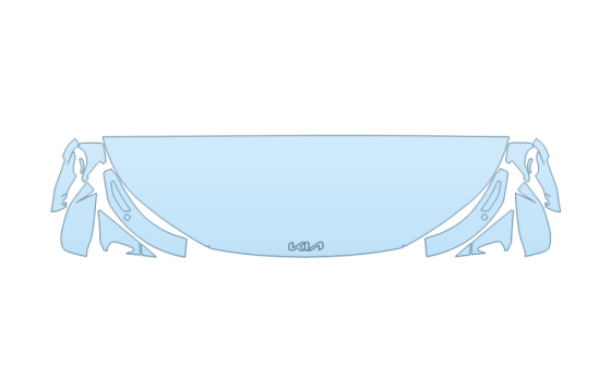 2027 KIA EV6 GT-LINE HOOD FENDERS MIRRORS 24 INCH STRAIGHT (WRAPPED EDGES) paint protection film kit