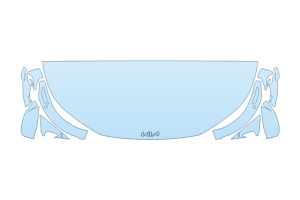 2026 KIA EV6 GT-LINE HOOD FENDERS MIRRORS 30 INCH STRAIGHT (WRAPPED EDGES)