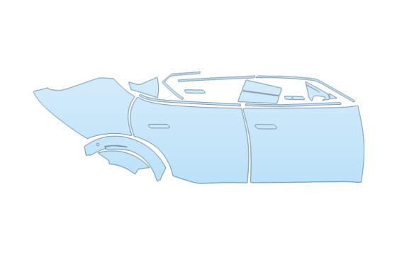 2025 KIA EV6 GT-LINE FULL PASSENGER SIDE paint protection film kit