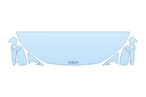 2025 KIA EV6 LIGHT HOOD FENDERS MIRRORS 24 INCH STRAIGHT (WRAPPED EDGES)