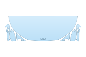 2025 KIA EV6 WIND HOOD FENDERS MIRRORS 30 INCH STRAIGHT (WRAPPED EDGES)