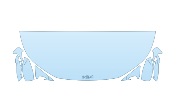2025 KIA EV6 WIND HOOD FENDERS MIRRORS 30 INCH STRAIGHT (WRAPPED EDGES) PPF kit 2025 KIA EV6 WIND HOOD FENDERS MIRRORS 30 INCH STRAIGHT (WRAPPED EDGES) paint protection film kit