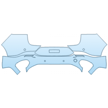 PAINT PROTECTION KIT - 2024 ALFA ROMEO TONALE TRIBUTO ITALIANO REAR BUMPER KIT W/ 4 PARKING SENSORS - PRECUT PPF CLEAR BRA WRAP