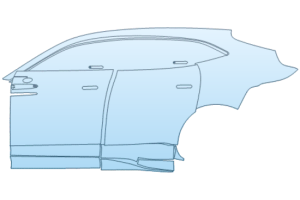 2027 ASTON MARTIN DBX 707 DOOR ROCKER PANEL AND REAR FENDER KIT LEFT SIDE ONLY