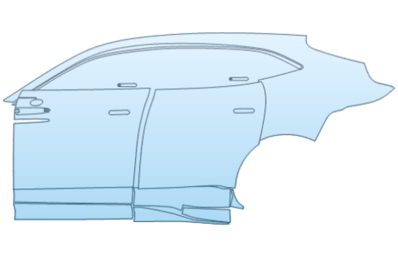 Precut PPF Kit – Clear Bra Paint Protection Film PAINT PROTECTION KIT - 2026 ASTON MARTIN DBX 707 DOOR ROCKER PANEL AND REAR FENDER KIT LEFT SIDE ONLY - PRECUT PPF CLEAR BRA WRAP