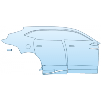 PAINT PROTECTION KIT - 2025 ASTON MARTIN DBX 707 DOOR ROCKER PANEL AND REAR FENDER KIT RIGHT SIDE ONLY - PRECUT PPF CLEAR BRA WRAP