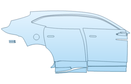 PAINT PROTECTION KIT - 2026 ASTON MARTIN DBX 707 DOOR ROCKER PANEL AND REAR FENDER KIT RIGHT SIDE ONLY - PRECUT PPF CLEAR BRA WRAP