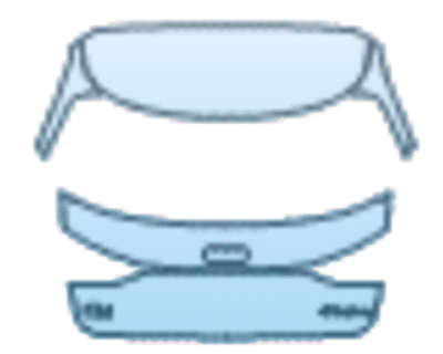 PAINT PROTECTION KIT - 2025 AUDI Q4 E-TRON SUV PREMIUM PLUS HATCH KIT EMBLEM PLACEMENT VARIES WITHOUT LICENSE PLATE CUTOUT - PRECUT PPF CLEAR BRA WRAP