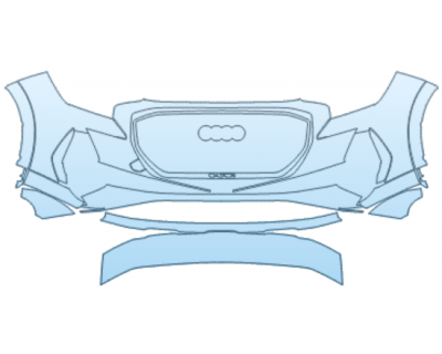 Precut PPF Kit – Clear Bra Paint Protection Film PAINT PROTECTION KIT - 2025 AUDI Q4 E-TRON SUV PREMIUM BUMPER KIT WITHOUT HEADLAMP WASHERS WITHOUT PARKING SENSORS - PRECUT PPF CLEAR BRA WRAP